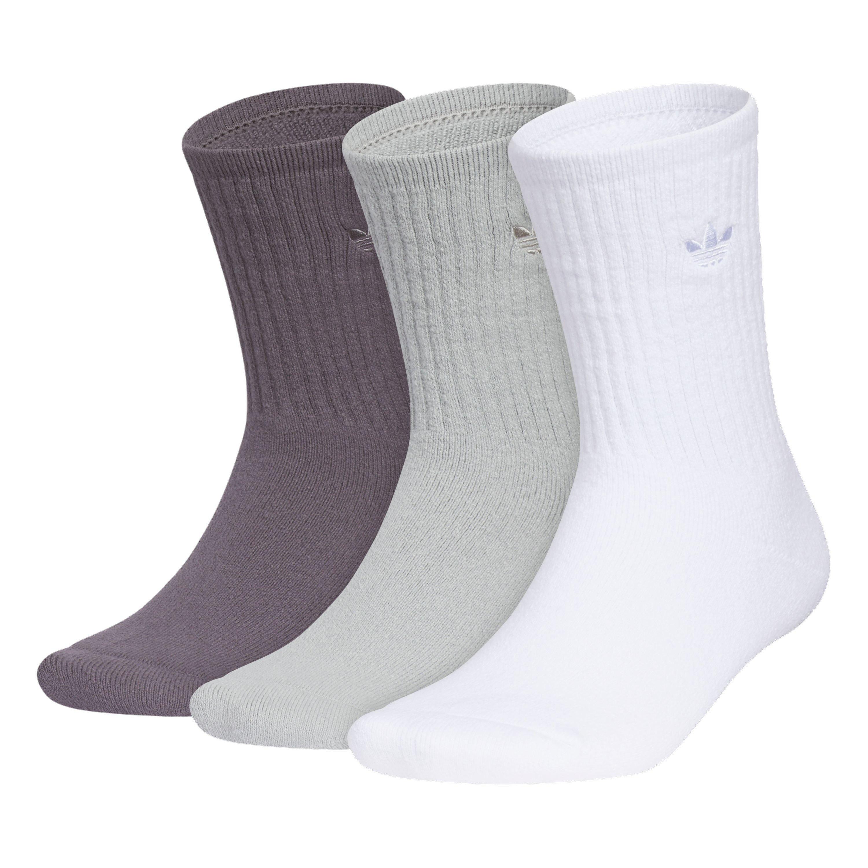 adidas Originals Women's Comfort 3-Pack Crew Socks - Grey